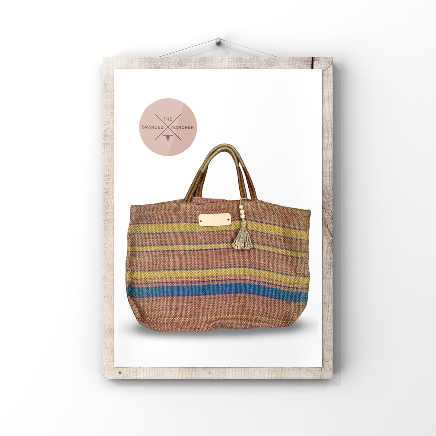Market Tote, Jute Striped - Large