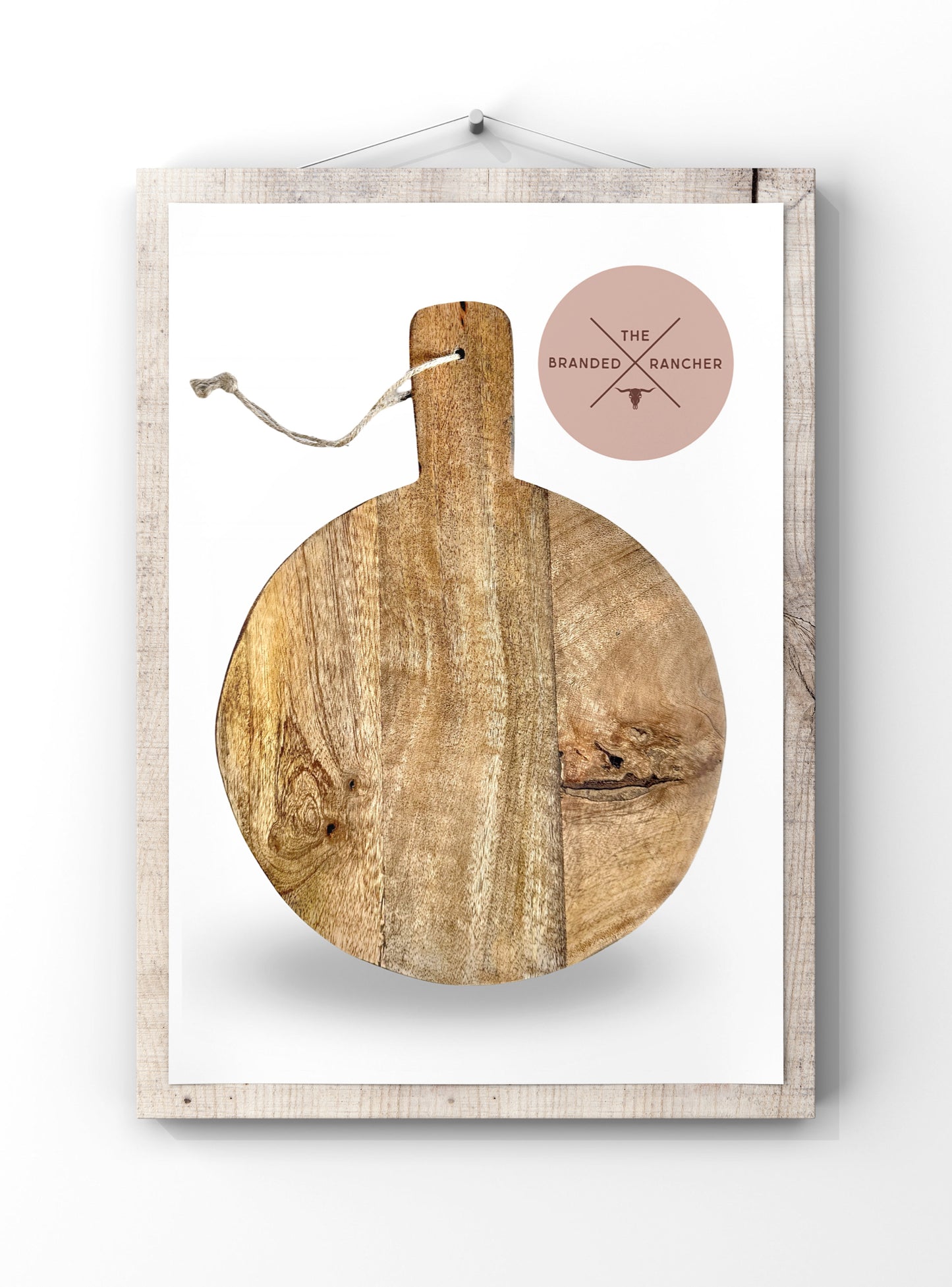 Serving Board, Round Square Handle