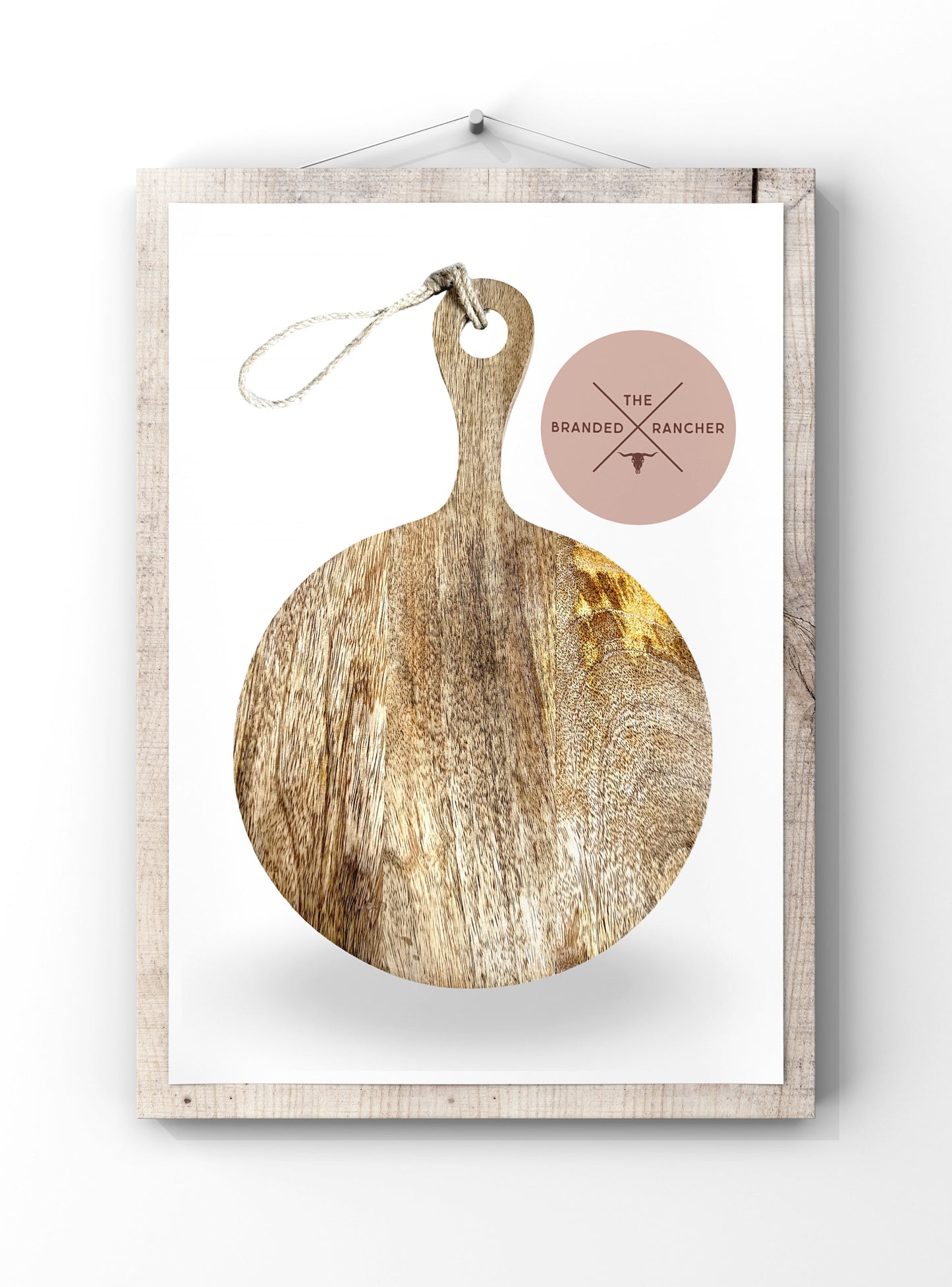 Serving Board, Round Paddle Handle