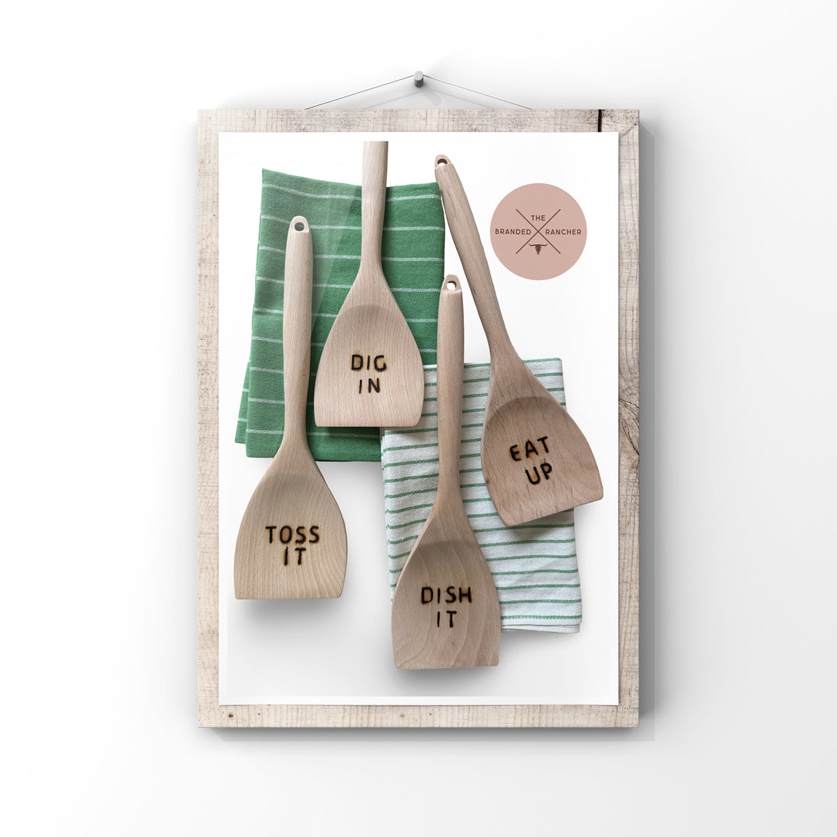 Game Day Wood Utensil + Dishcloth Set