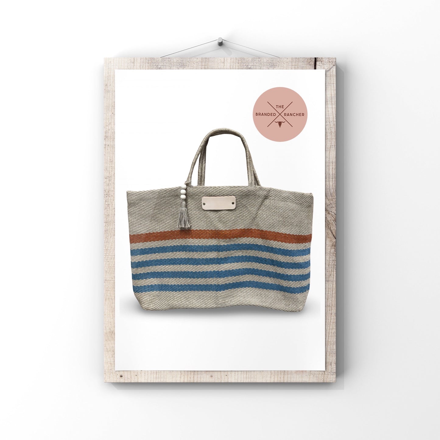 Market Tote, Jute Striped - Large