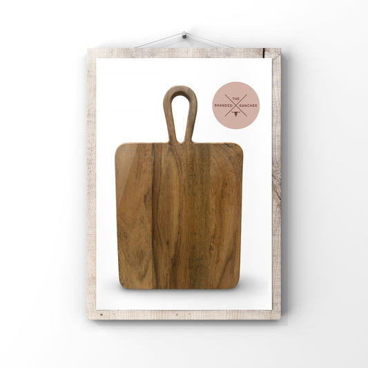 Serving Board, Rectangle Tear Drop Handle