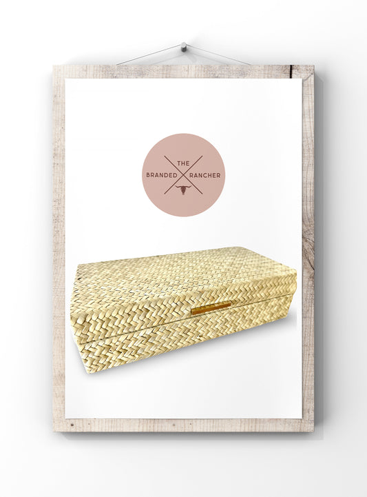 Woven Box, Gold Pull