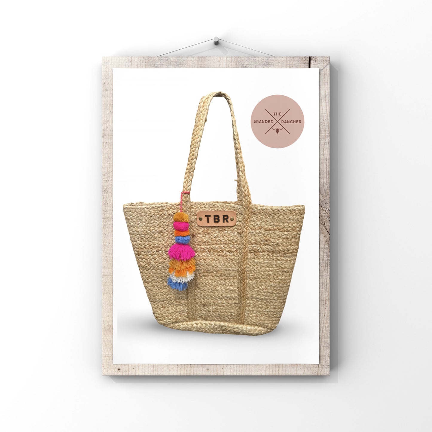 Woven Bright Tassel Tote