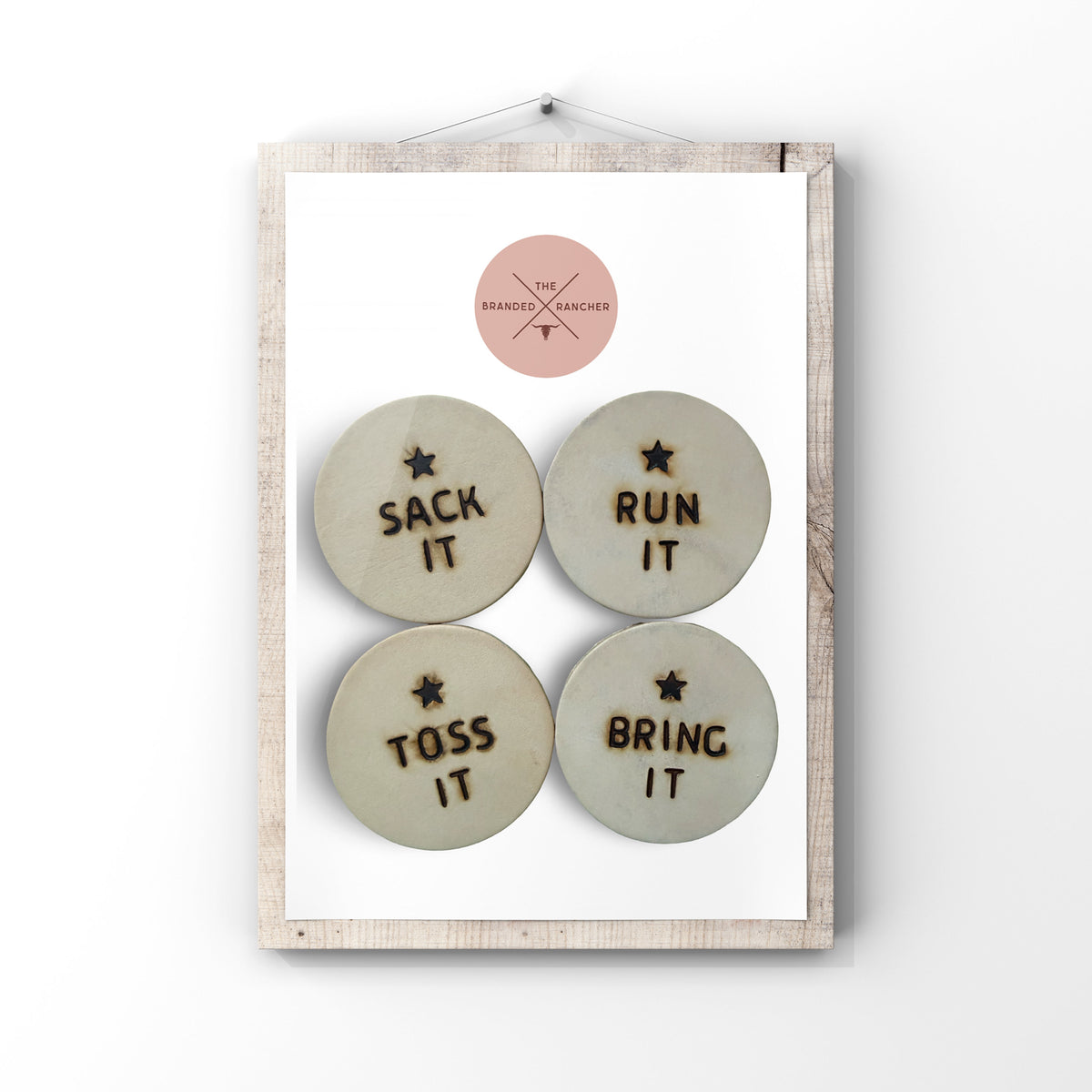 Game Day Leather Drink Coasters