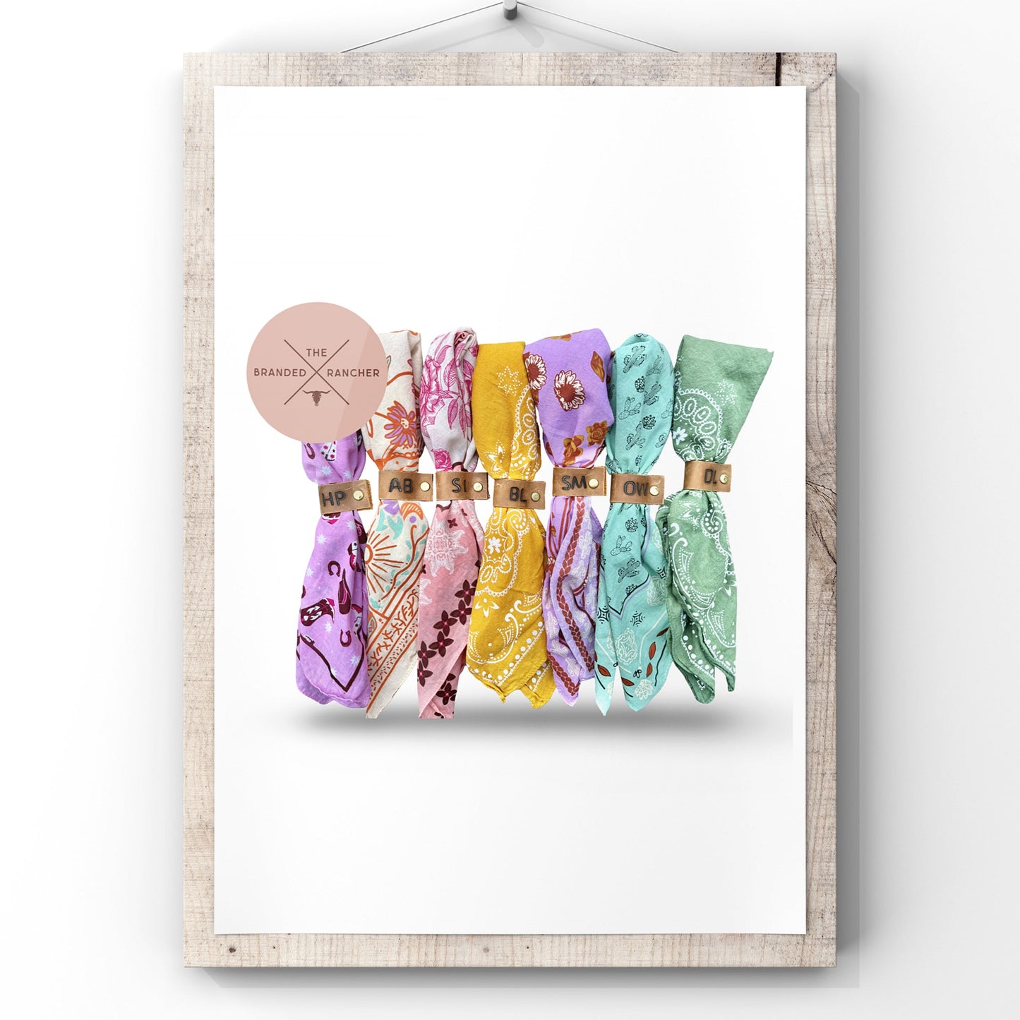 Leather Bandana Slide + Cotton Bandana Set