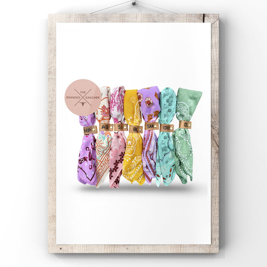 Leather Bandana Slide + Cotton Bandana Set