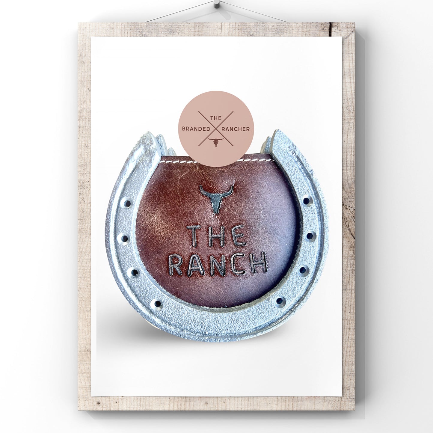 Drink Coasters, Leather Horseshoe (Set of 4)