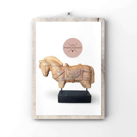 Horse Body Sculpture, Wood