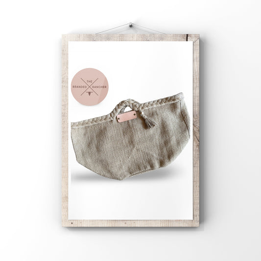 Market Tote, Jute Braided Handle