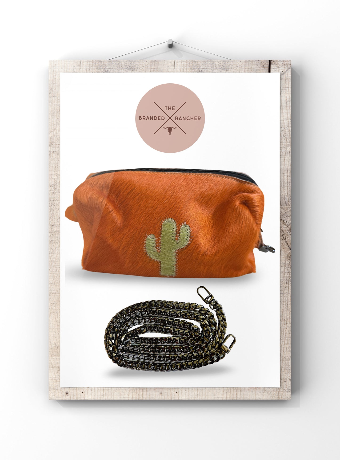 Hide Clutch + Crossbody Chain