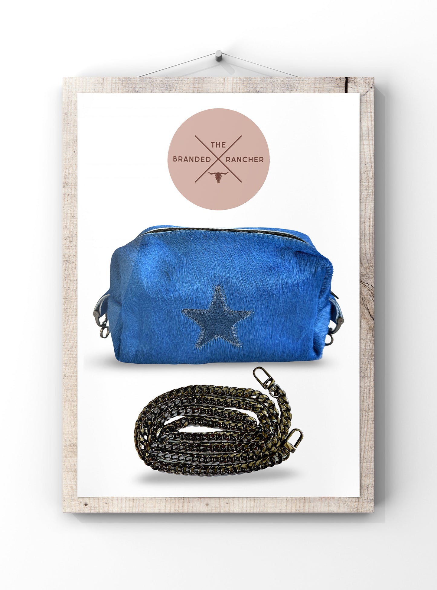 Hide Clutch + Crossbody Chain